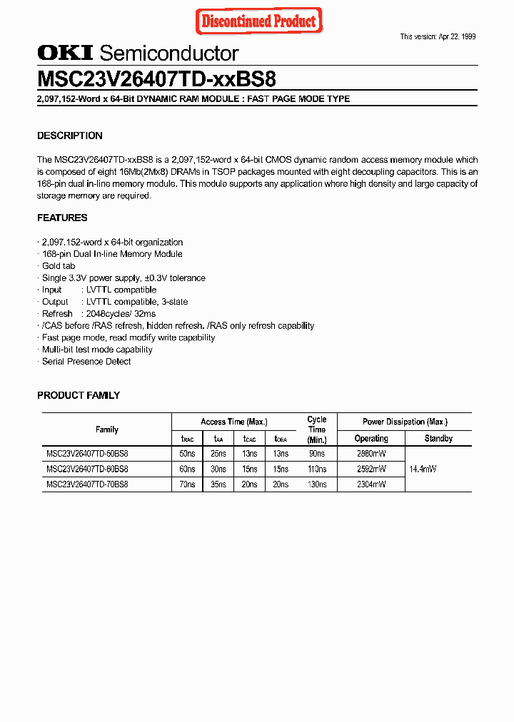 MSC23V26407TD-XXBS8_1284229.PDF Datasheet