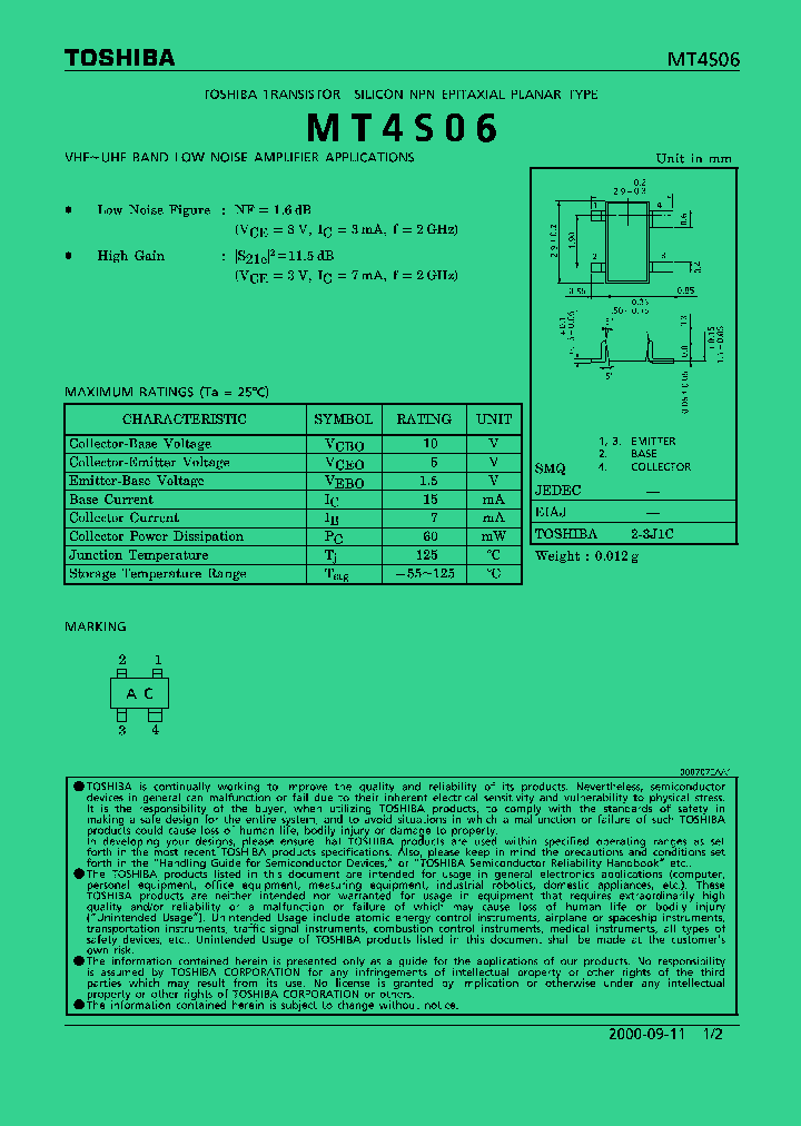 MT4S06_1285164.PDF Datasheet