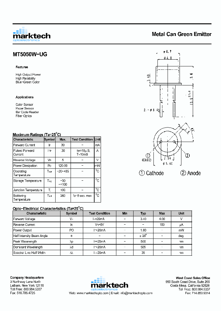 MT5050W-UG_1285174.PDF Datasheet