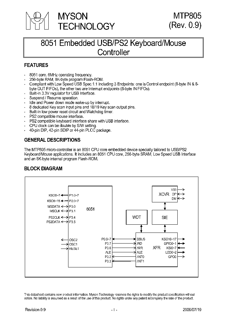 MTP805V_1285891.PDF Datasheet