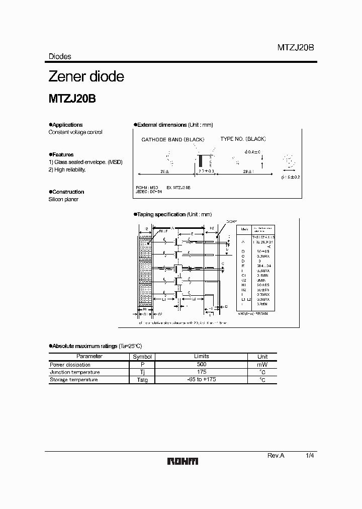 MTZJ91B_1286027.PDF Datasheet