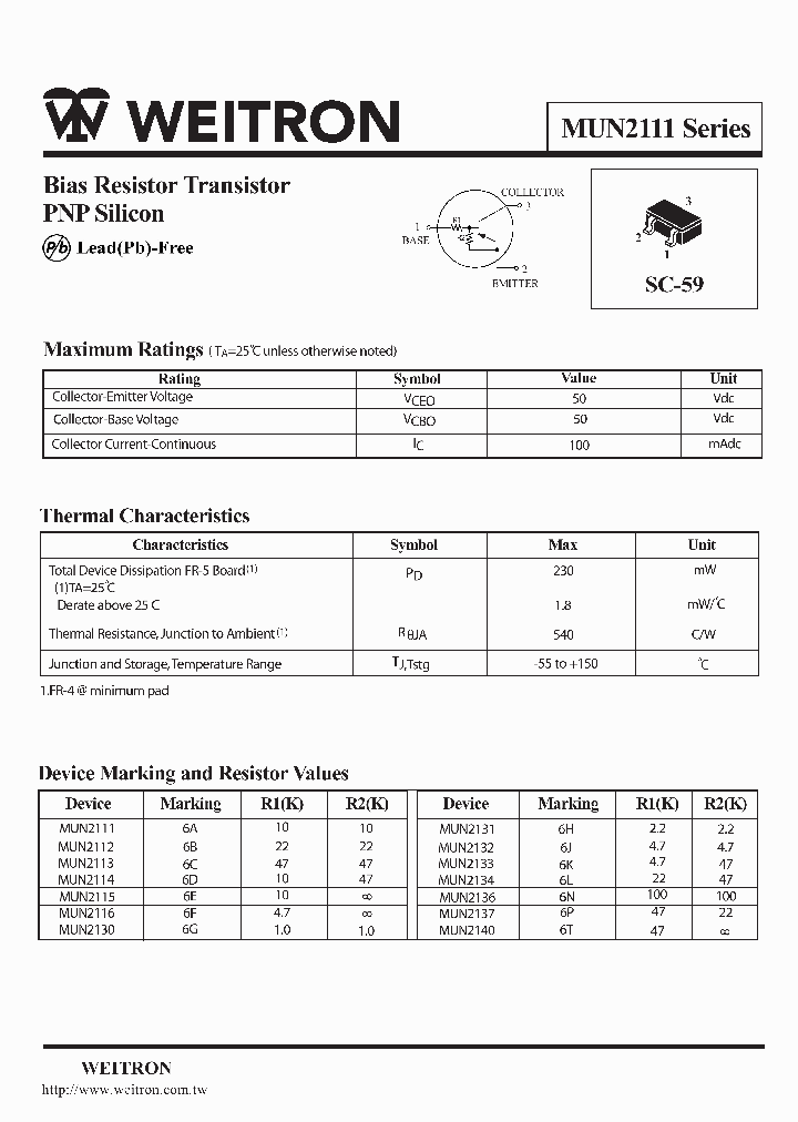 MUN2114_1048294.PDF Datasheet