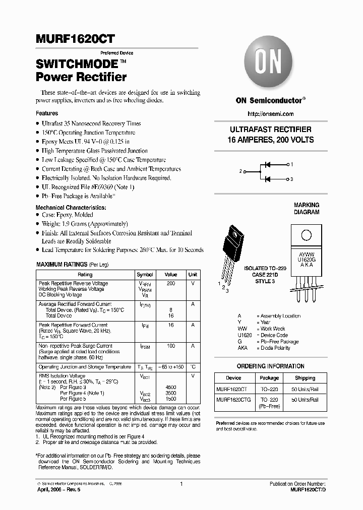 MURF1620CT06_1286217.PDF Datasheet