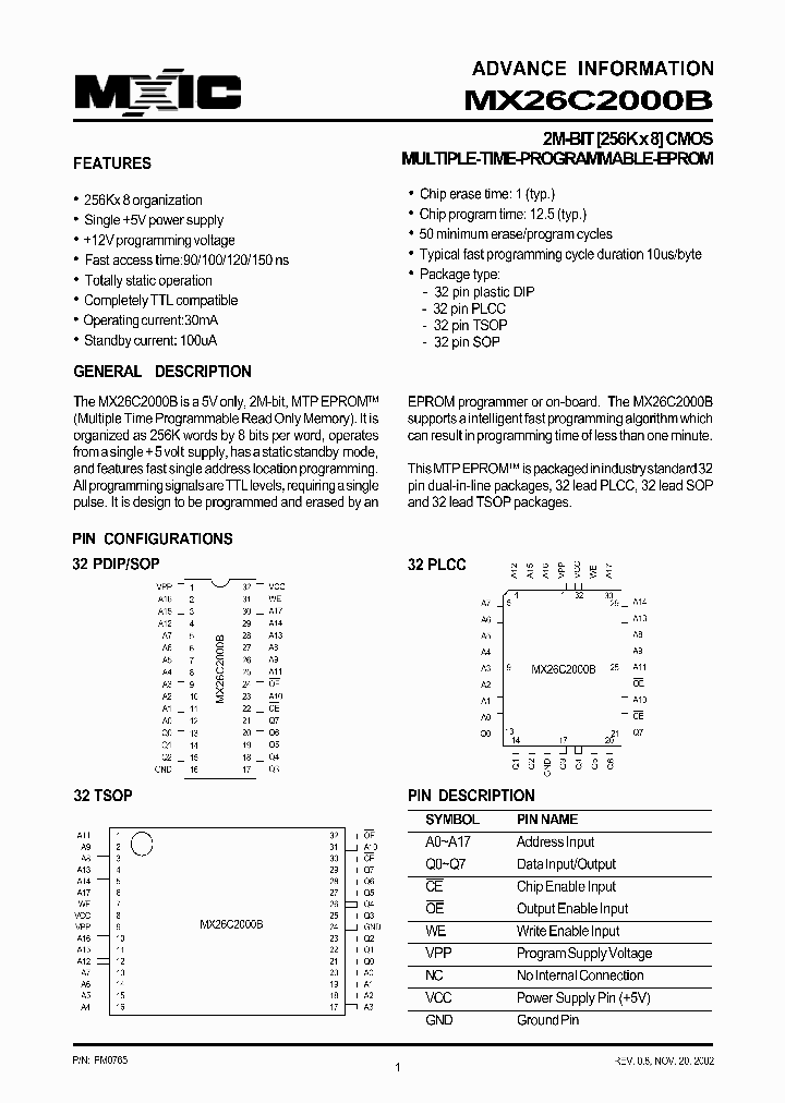 MX26C2000BTI-90_1286614.PDF Datasheet