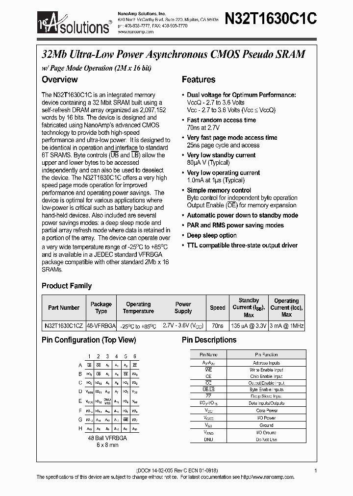 N32T1630C1CZ-70I_1287083.PDF Datasheet