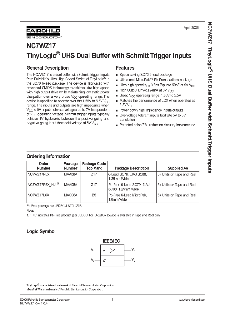 NC7WZ1706_1287661.PDF Datasheet