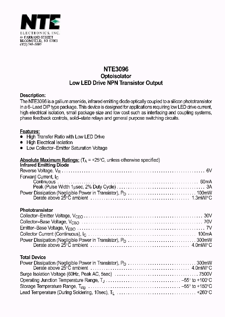 NTE3096_1290797.PDF Datasheet