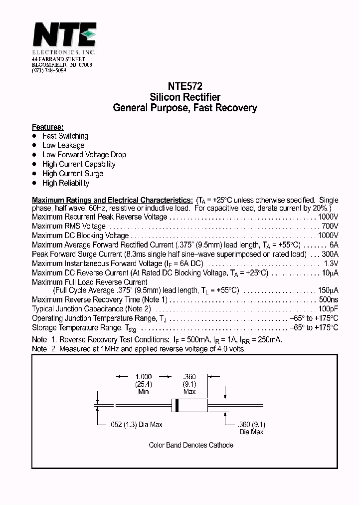 NTE572_1291051.PDF Datasheet