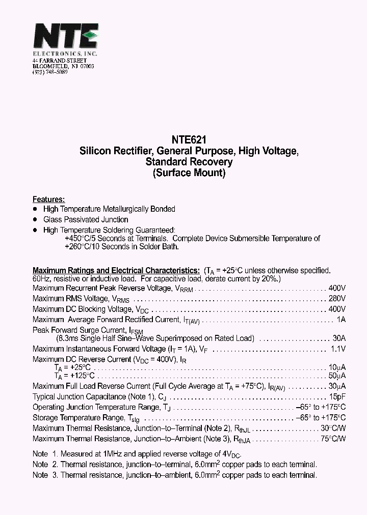 NTE621_1291132.PDF Datasheet