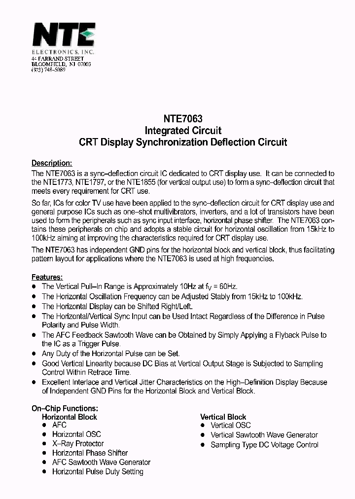 NTE7063_1291213.PDF Datasheet