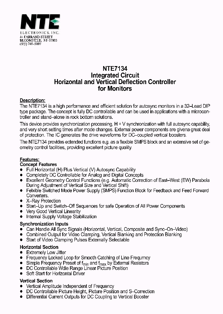 NTE7134_1291264.PDF Datasheet