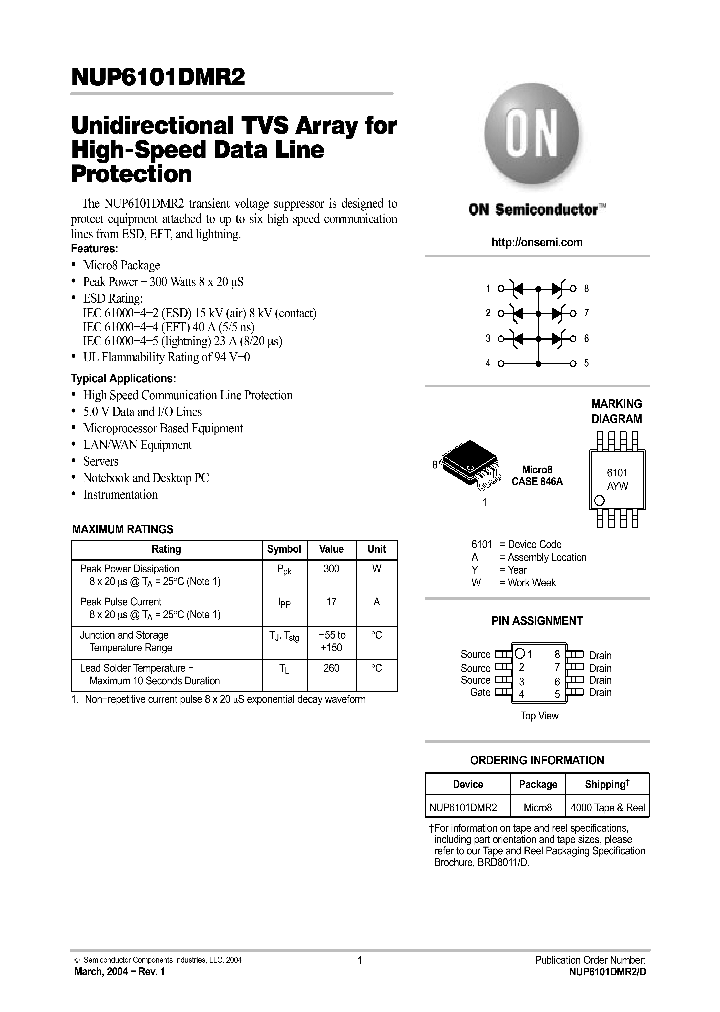 NUP6101DMR2_1291613.PDF Datasheet