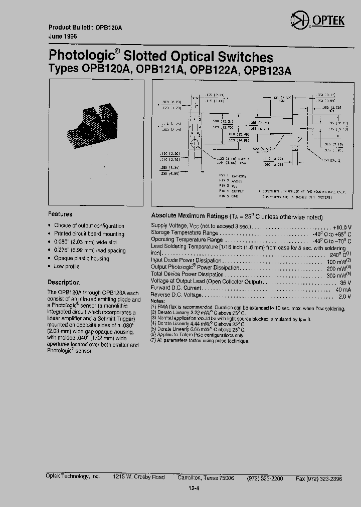 OPB123A_1292336.PDF Datasheet