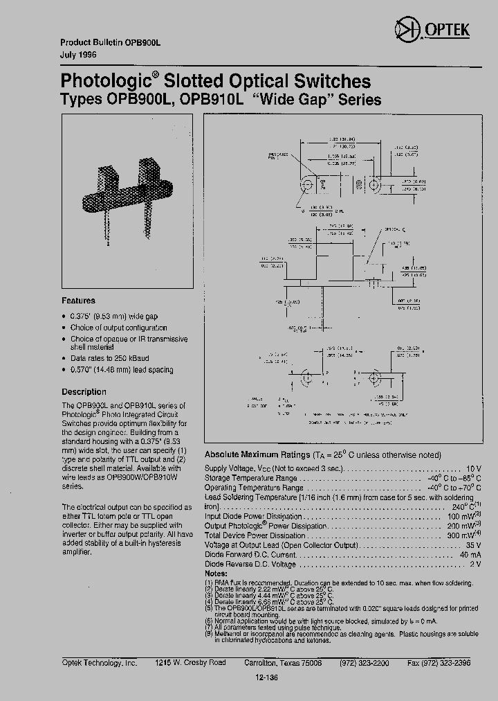 OPB910L_1073483.PDF Datasheet