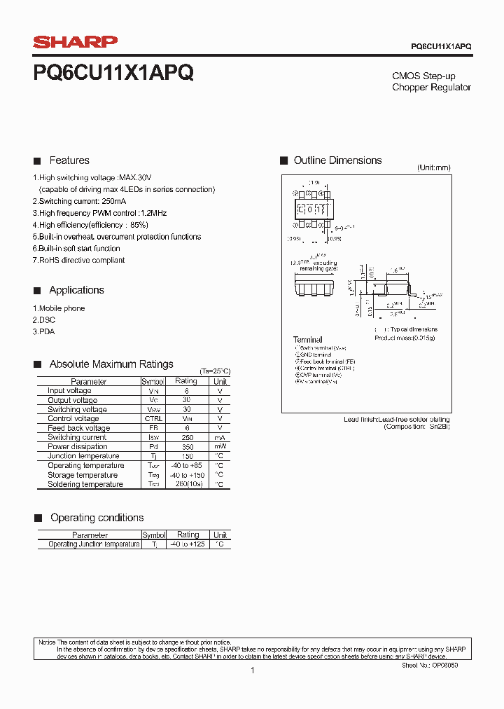 PQ6CU11X1APQ_1297369.PDF Datasheet