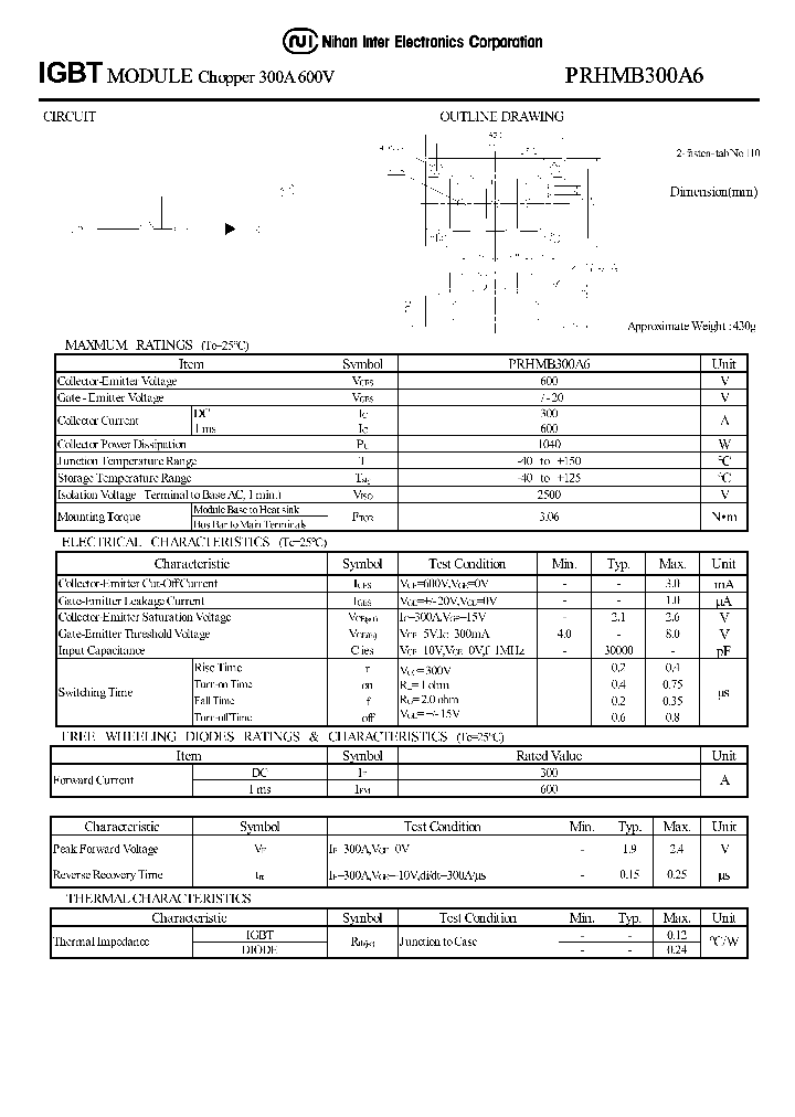 PRHMB300A6_1297450.PDF Datasheet