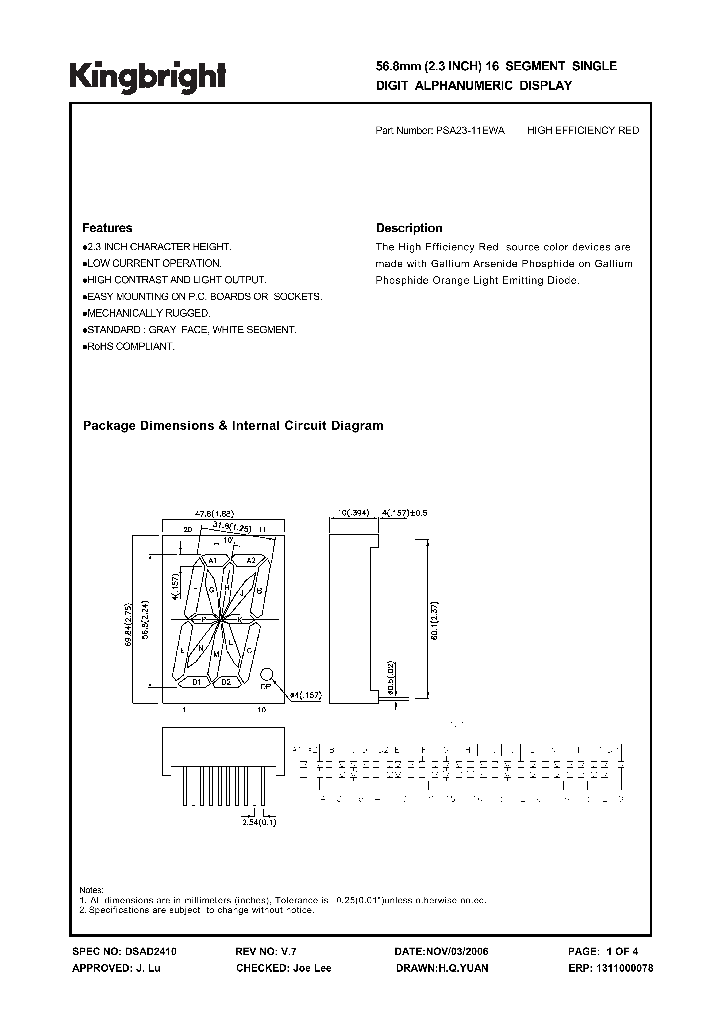 PSA23-11EWA_1297763.PDF Datasheet