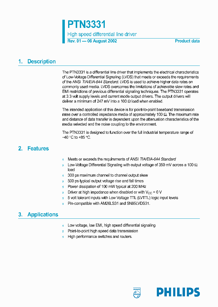 PTN3331_1089640.PDF Datasheet