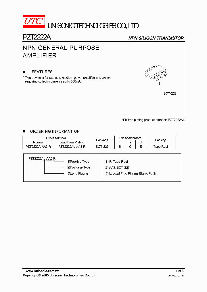 PZT2222A_1183778.PDF Datasheet