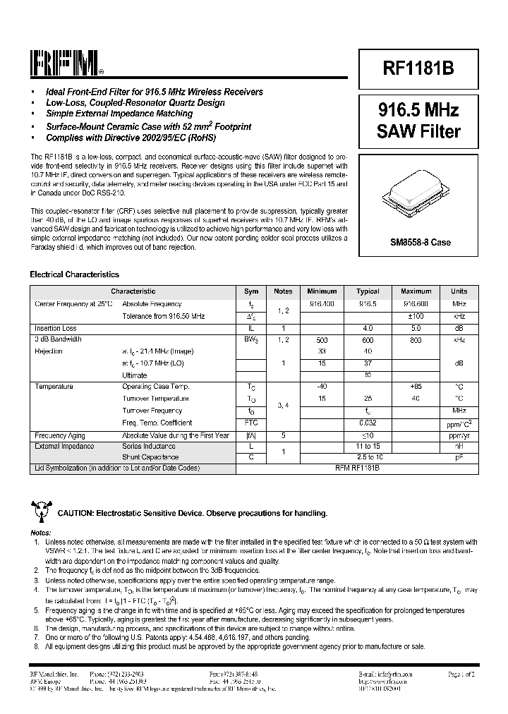 RF1181B_1301172.PDF Datasheet