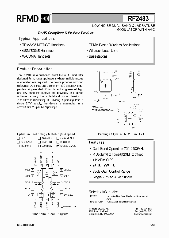 RF2483PCBA_1046589.PDF Datasheet