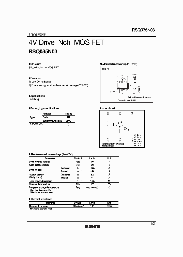 RSQ035N03_1302794.PDF Datasheet