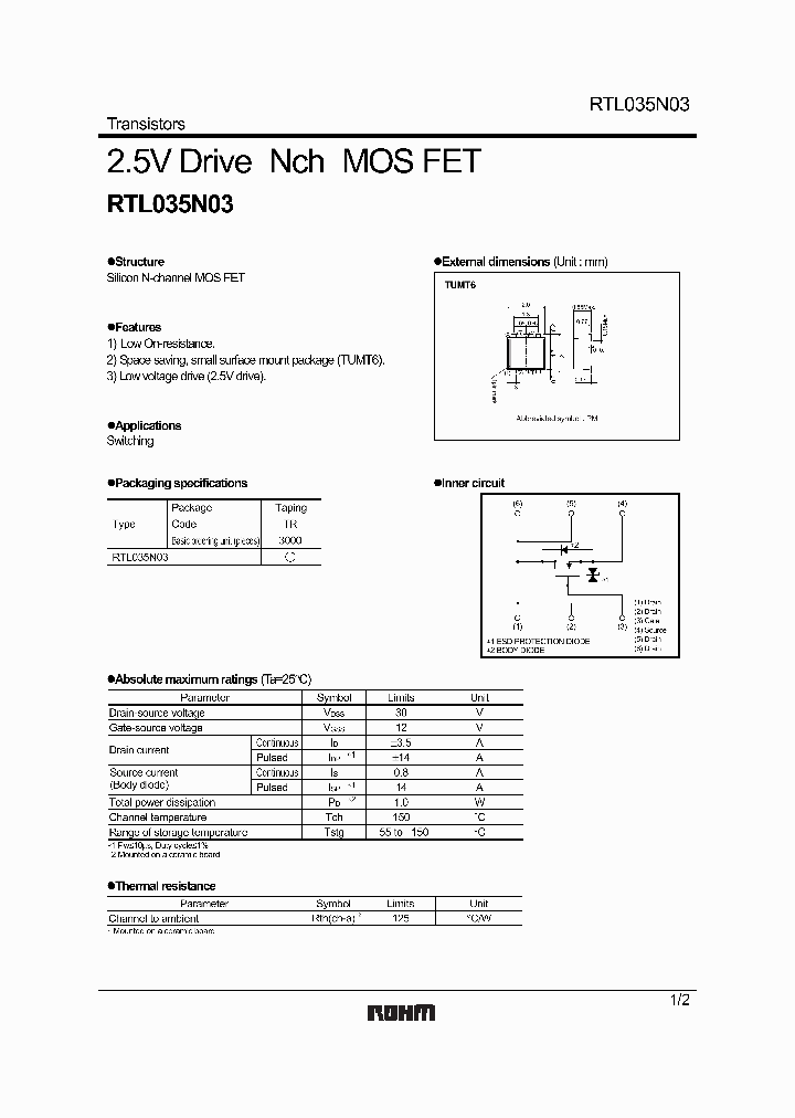 RTL035N03_1302921.PDF Datasheet