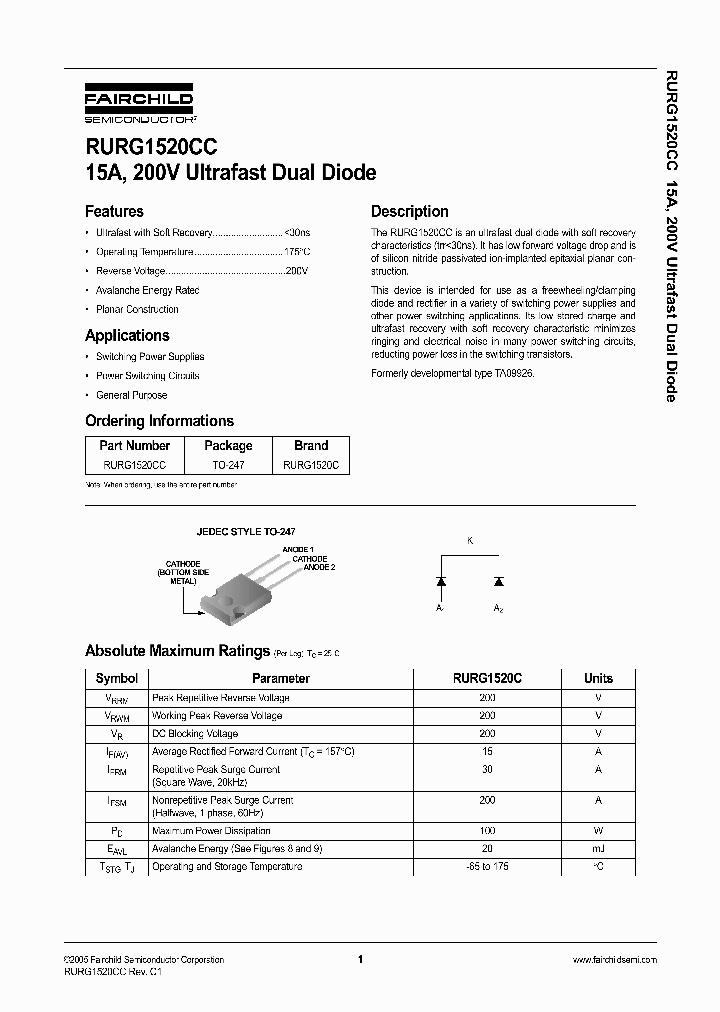 RURG1520CC05_1302984.PDF Datasheet