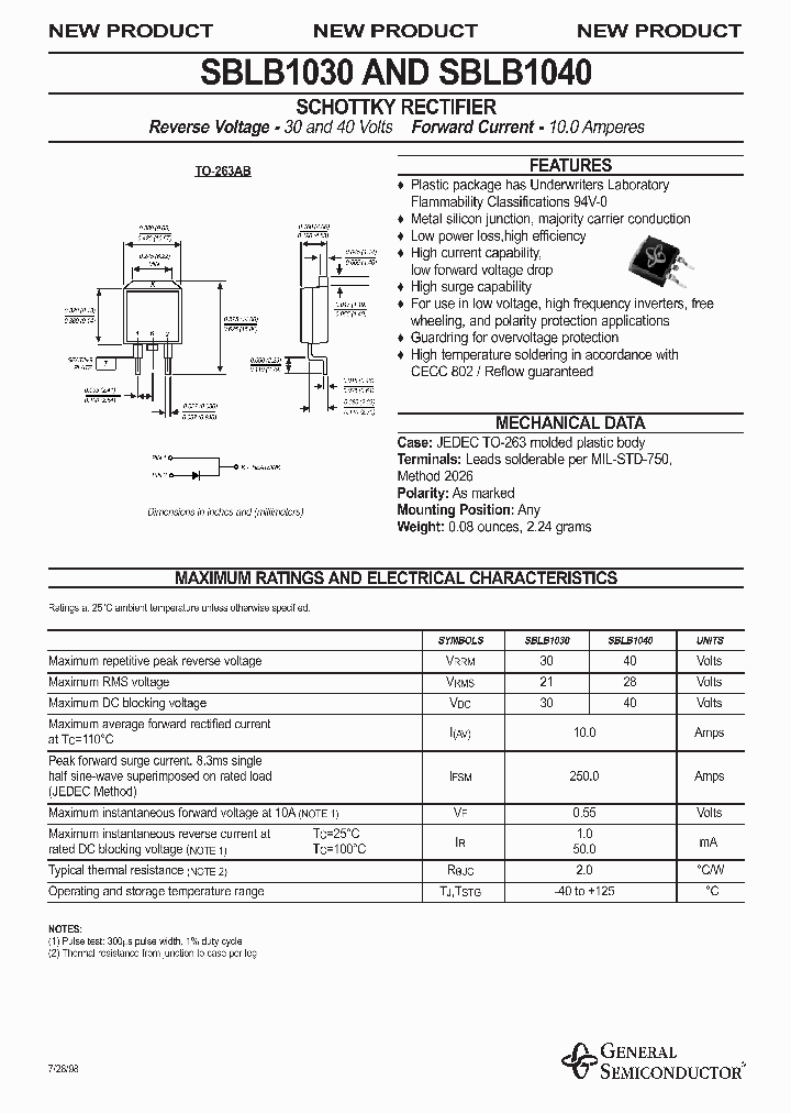 SBLB1040_1305362.PDF Datasheet