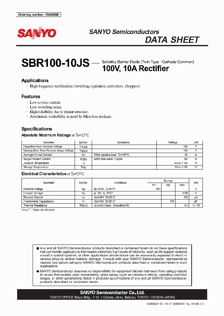 SBR100-10JS_1151755.PDF Datasheet