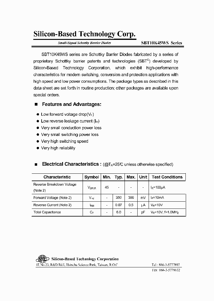 SBT10K45WS_1305448.PDF Datasheet