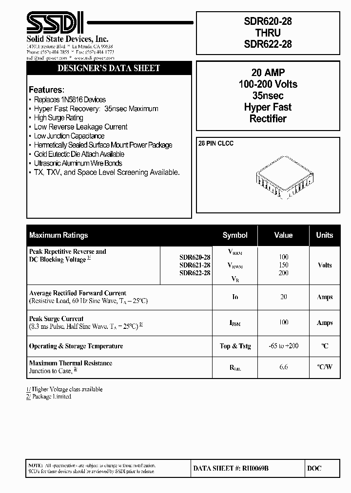 SDR622-28_1306666.PDF Datasheet