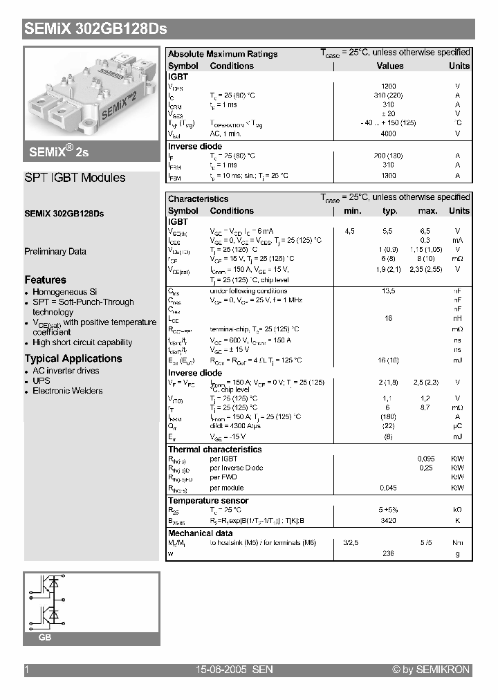 SEMIX302GB128DS_1306968.PDF Datasheet