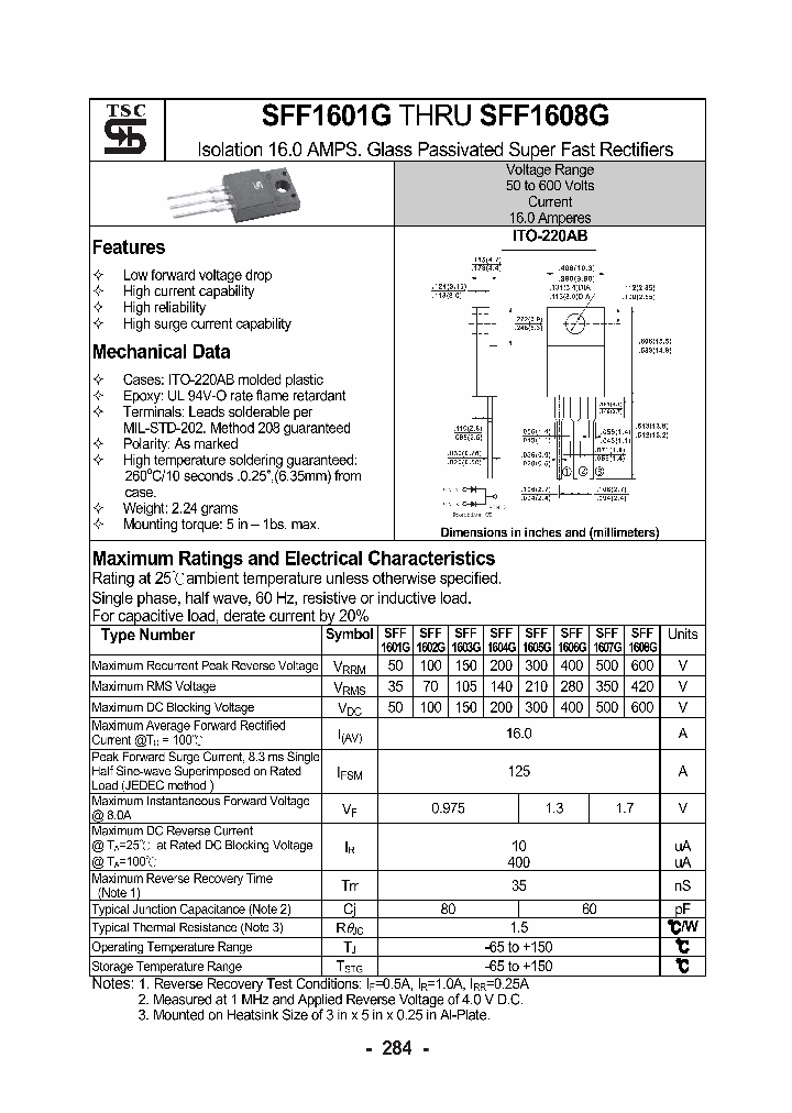 SFF1607G_1307450.PDF Datasheet