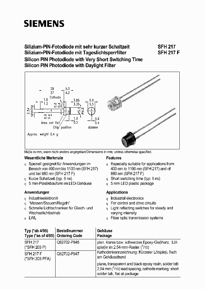 SFH217F_1307570.PDF Datasheet