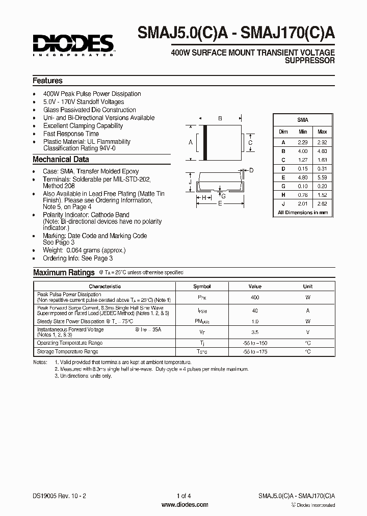 SMAJ90CA_1311103.PDF Datasheet