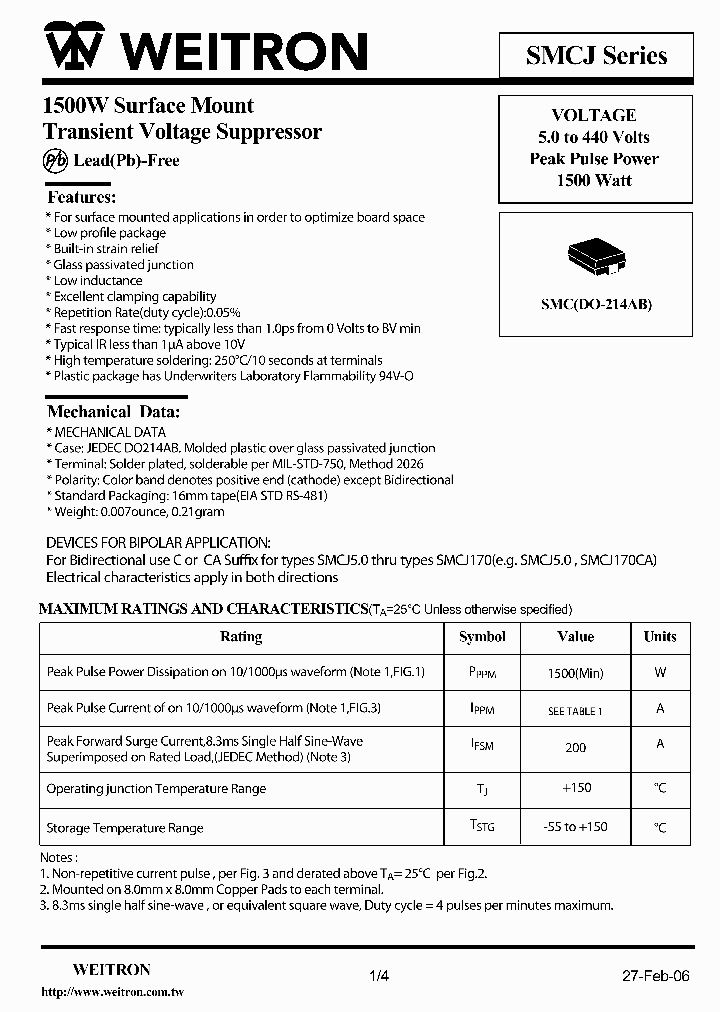 SMCJ26A_1023197.PDF Datasheet