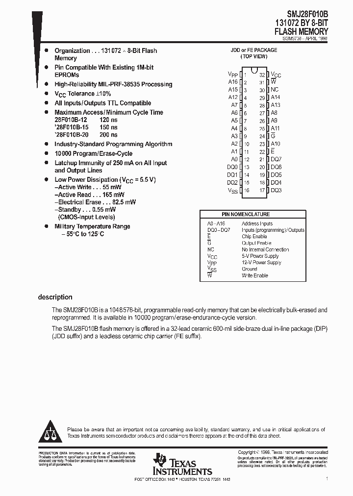 SMJ28F010B_1026943.PDF Datasheet