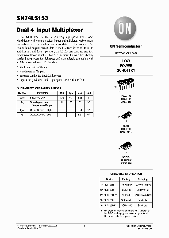 SN74LS153N_1313153.PDF Datasheet