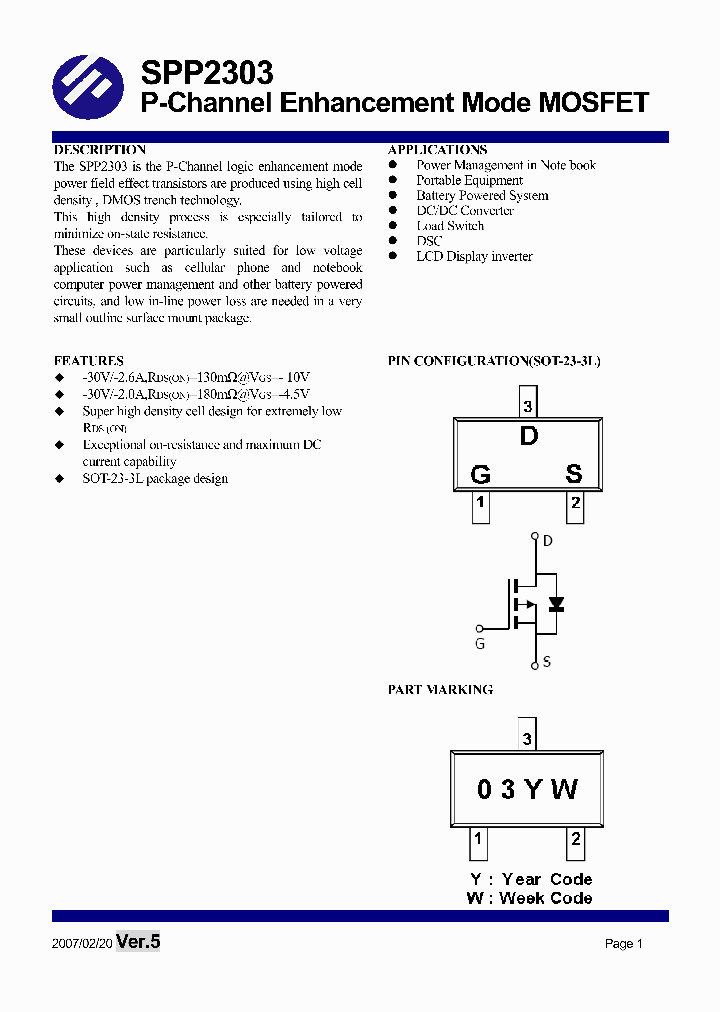 SPP2303S23RG_1315580.PDF Datasheet