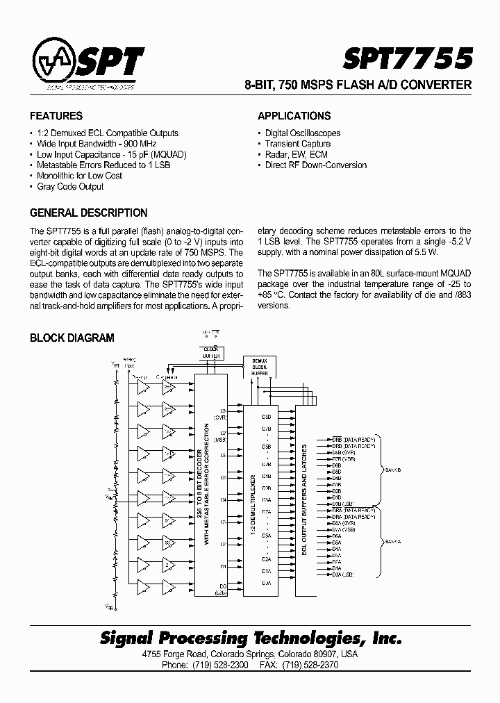 SPT7755BIK_1315682.PDF Datasheet