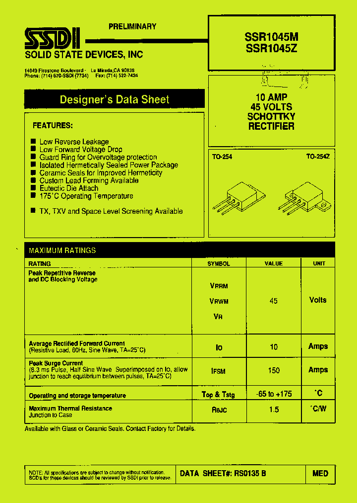 SSR1045M_1316884.PDF Datasheet