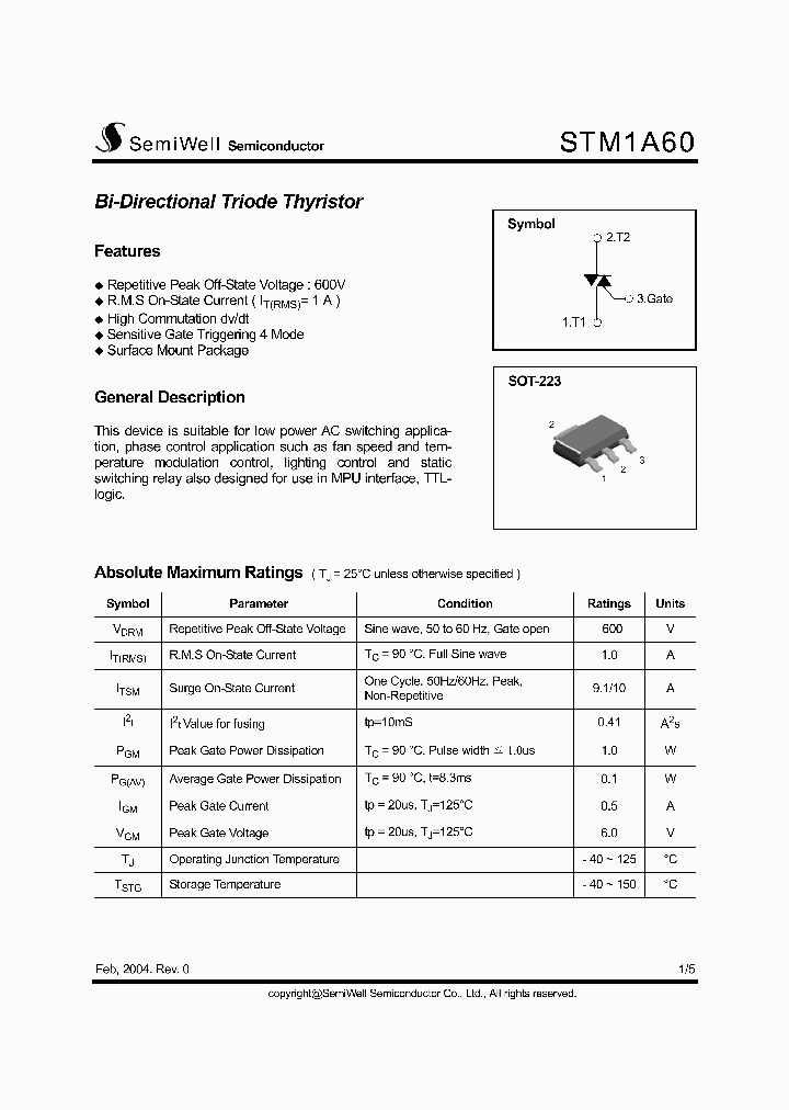 STM1A60_1318740.PDF Datasheet