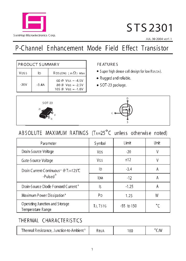 STS2301_1164934.PDF Datasheet