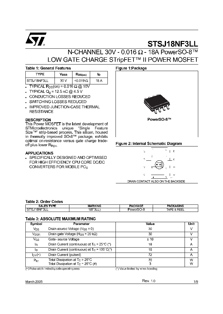 STSJ18NF3LL_1319405.PDF Datasheet