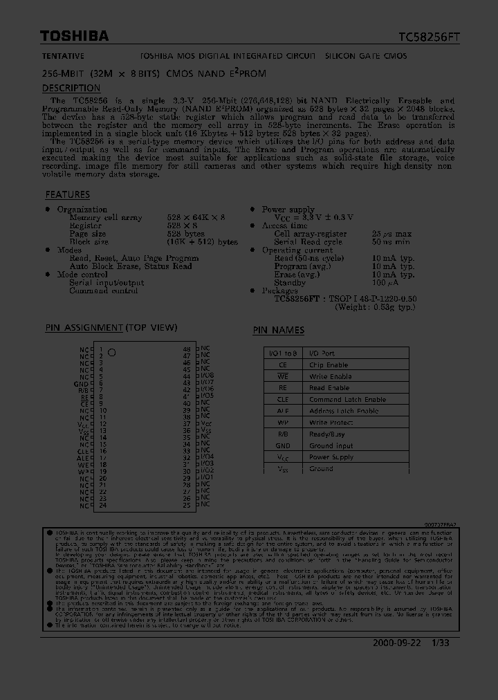 TC58256FT_1322297.PDF Datasheet
