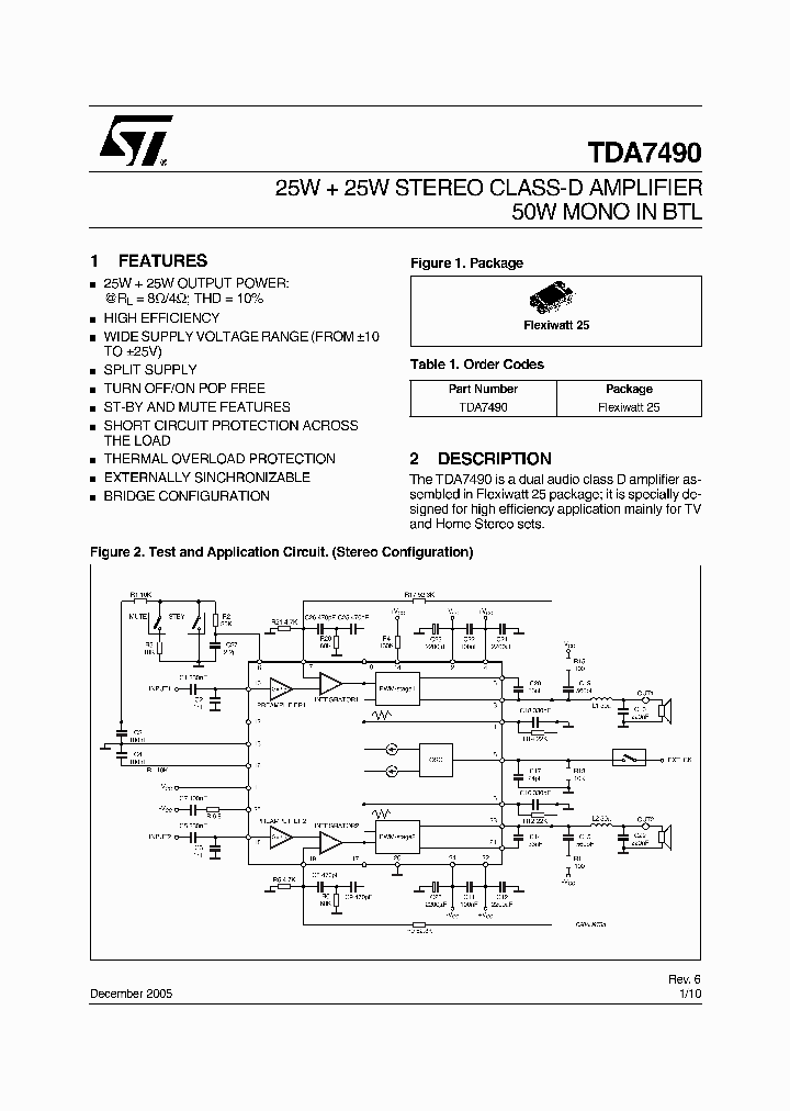 TDA7490_1323585.PDF Datasheet