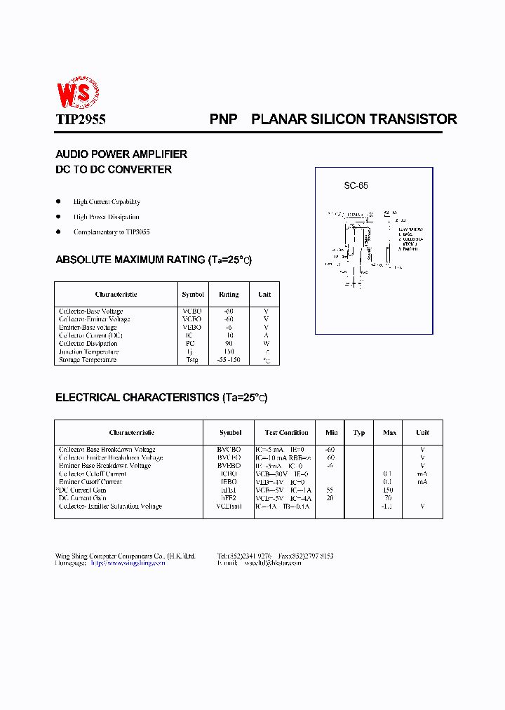 TIP2955_1127217.PDF Datasheet