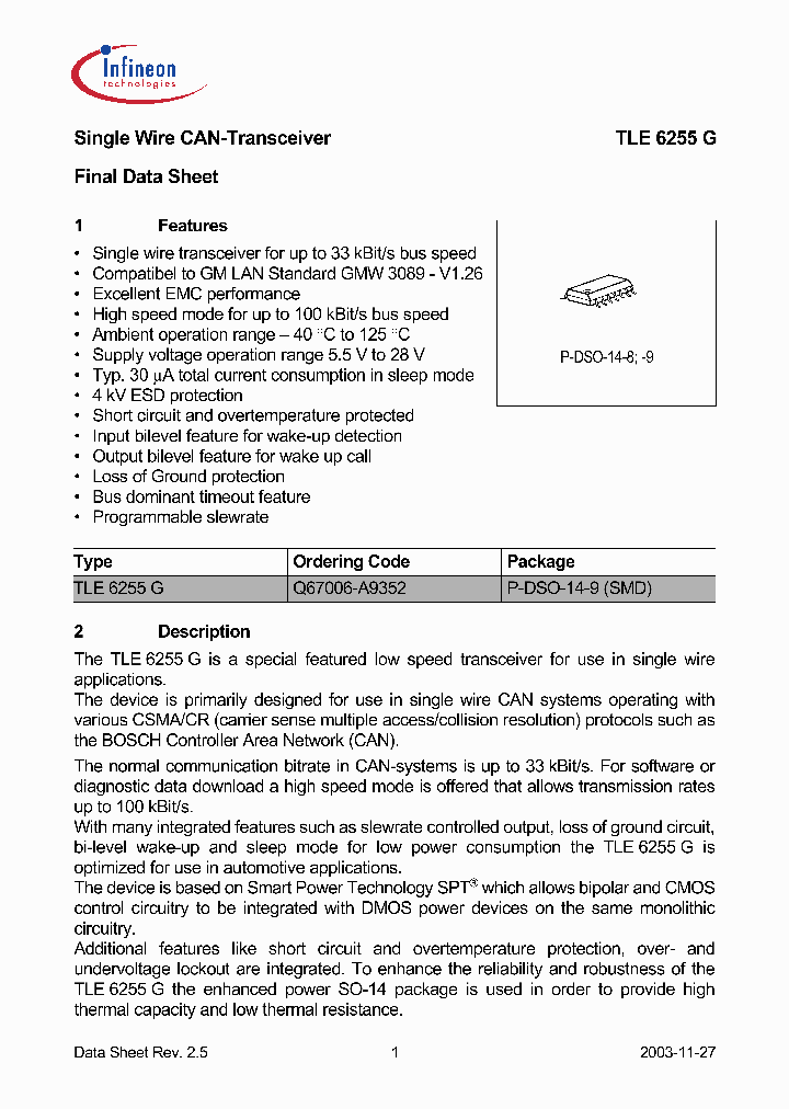 TLE6255G_1326173.PDF Datasheet