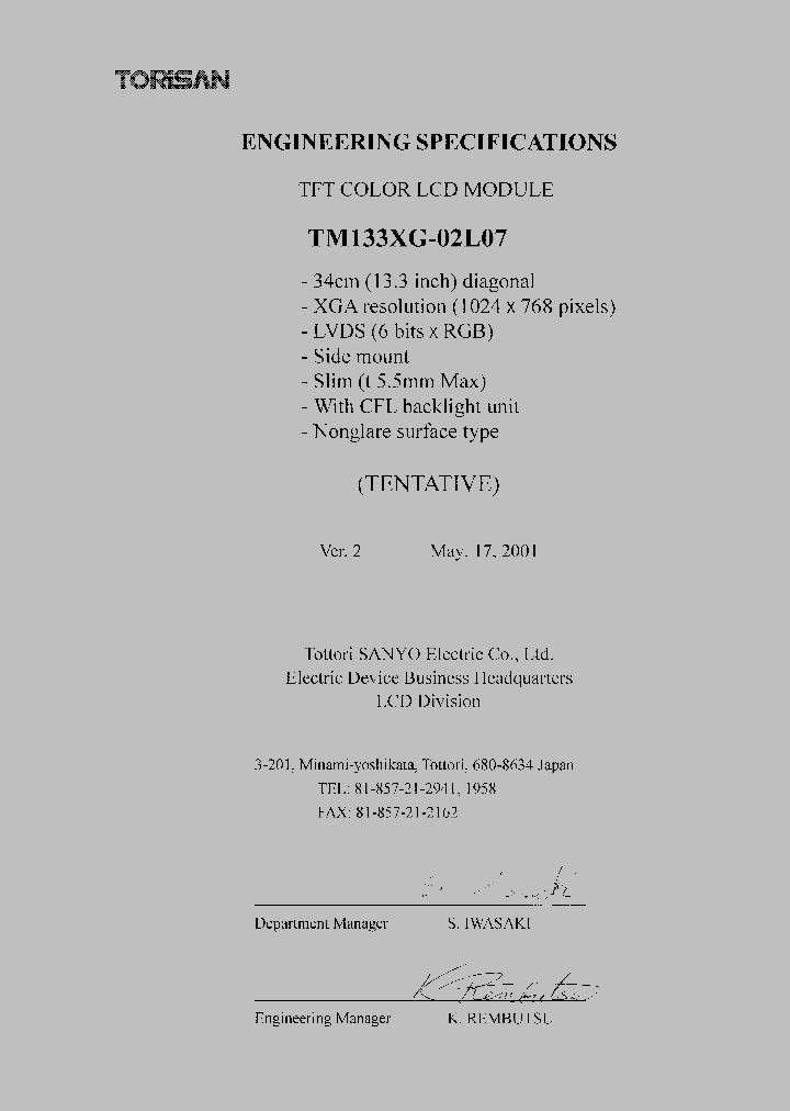 TM133XG-02L07_1326820.PDF Datasheet